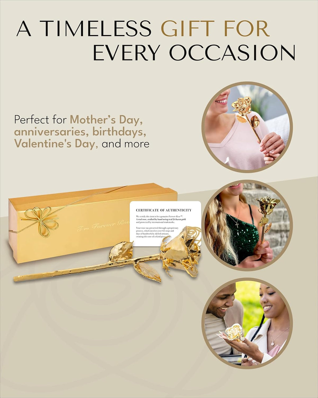 24K Gold Dipped Real Rose – Handmade, Long-Lasting Preserved Flower in Gold Gift Box – Romantic Gift for Anniversary, Valentine'S Day, Mother'S Day, Birthday, Wedding, Wife, Girlfriend