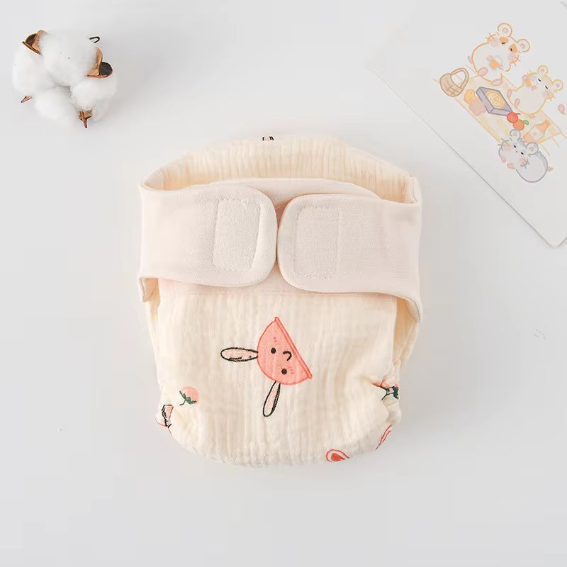 New Summer Cotton Baby Reusable Taped Diaper Cartoon Baby Training Pants Infant Shorts Nappies Panties Changing Underwear Cloth