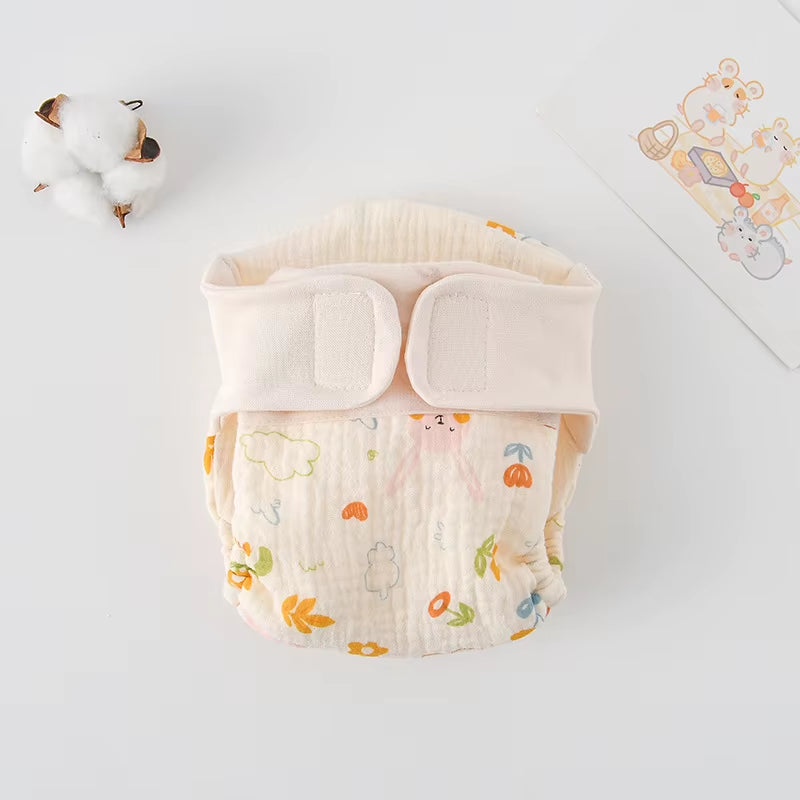 New Summer Cotton Baby Reusable Taped Diaper Cartoon Baby Training Pants Infant Shorts Nappies Panties Changing Underwear Cloth