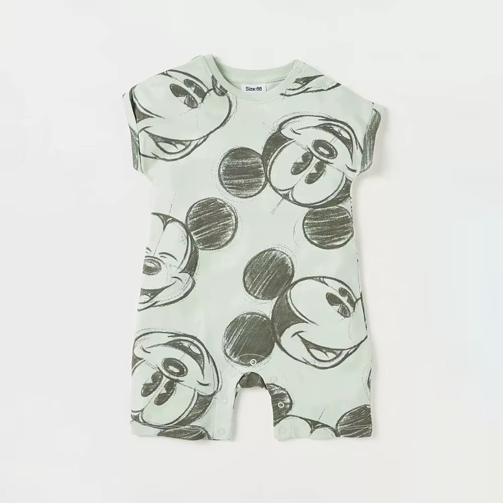 Newborn Baby Clothes Jumpsuit Cartoon Girl Boy Short Sleeve One-Piece Clothes Toddler Costume Romper Infant Onesie