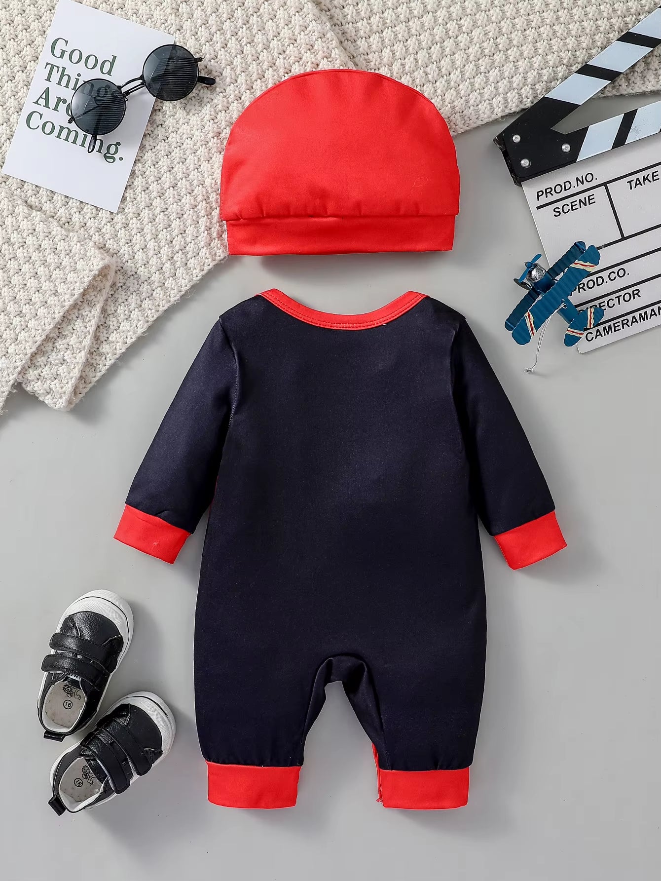 2PCS Baby 2024 New Style Boys for Newborn 0-6M Cartoon Spider Long Sleeve Cool Fashion Jumpsuit All Seasons +Hat