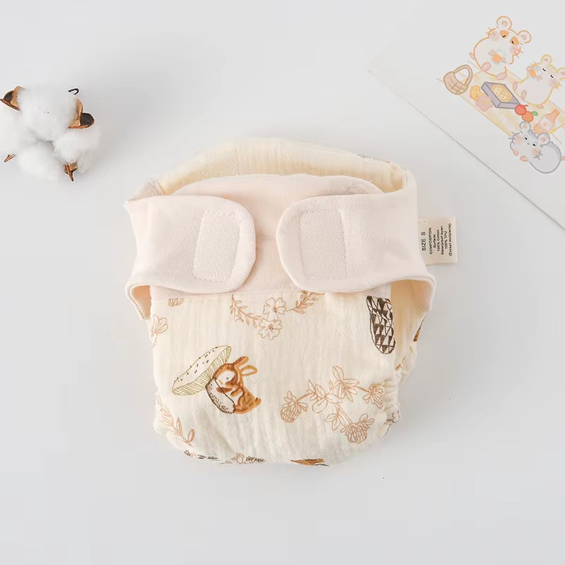 New Summer Cotton Baby Reusable Taped Diaper Cartoon Baby Training Pants Infant Shorts Nappies Panties Changing Underwear Cloth