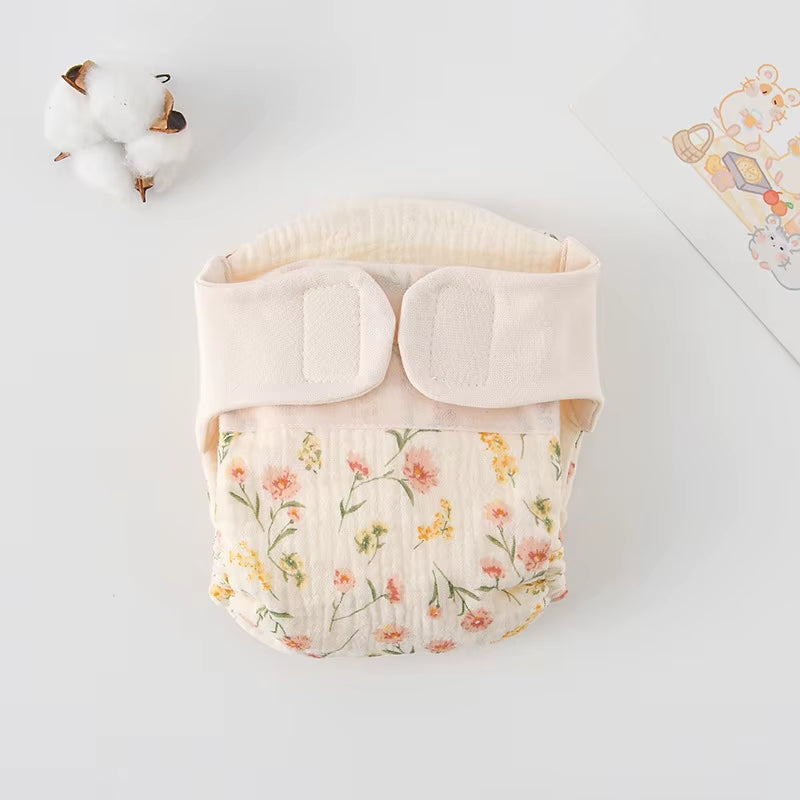 New Summer Cotton Baby Reusable Taped Diaper Cartoon Baby Training Pants Infant Shorts Nappies Panties Changing Underwear Cloth