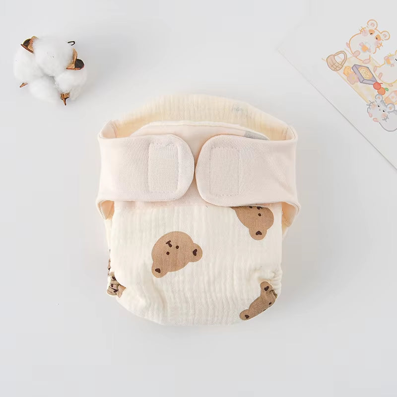 New Summer Cotton Baby Reusable Taped Diaper Cartoon Baby Training Pants Infant Shorts Nappies Panties Changing Underwear Cloth