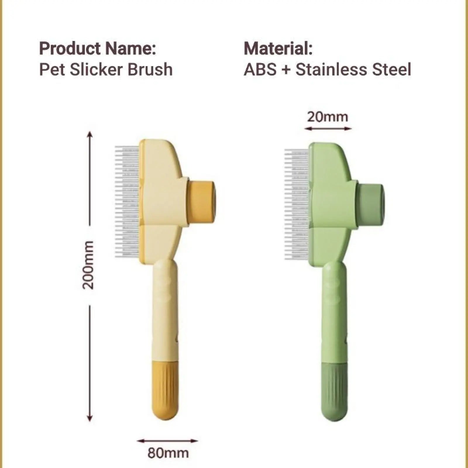2-Pack Pet Hair Removal Comb Self-Cleaning Pet Comb for Dogs & Cats – Dual-Length Stainless Steel Teeth for Shedding, Tangles & Flea Removal | Easy-Clean Grooming Tool for Short &Long Hair, Ideal for Cats, Dogs & Small Pets.