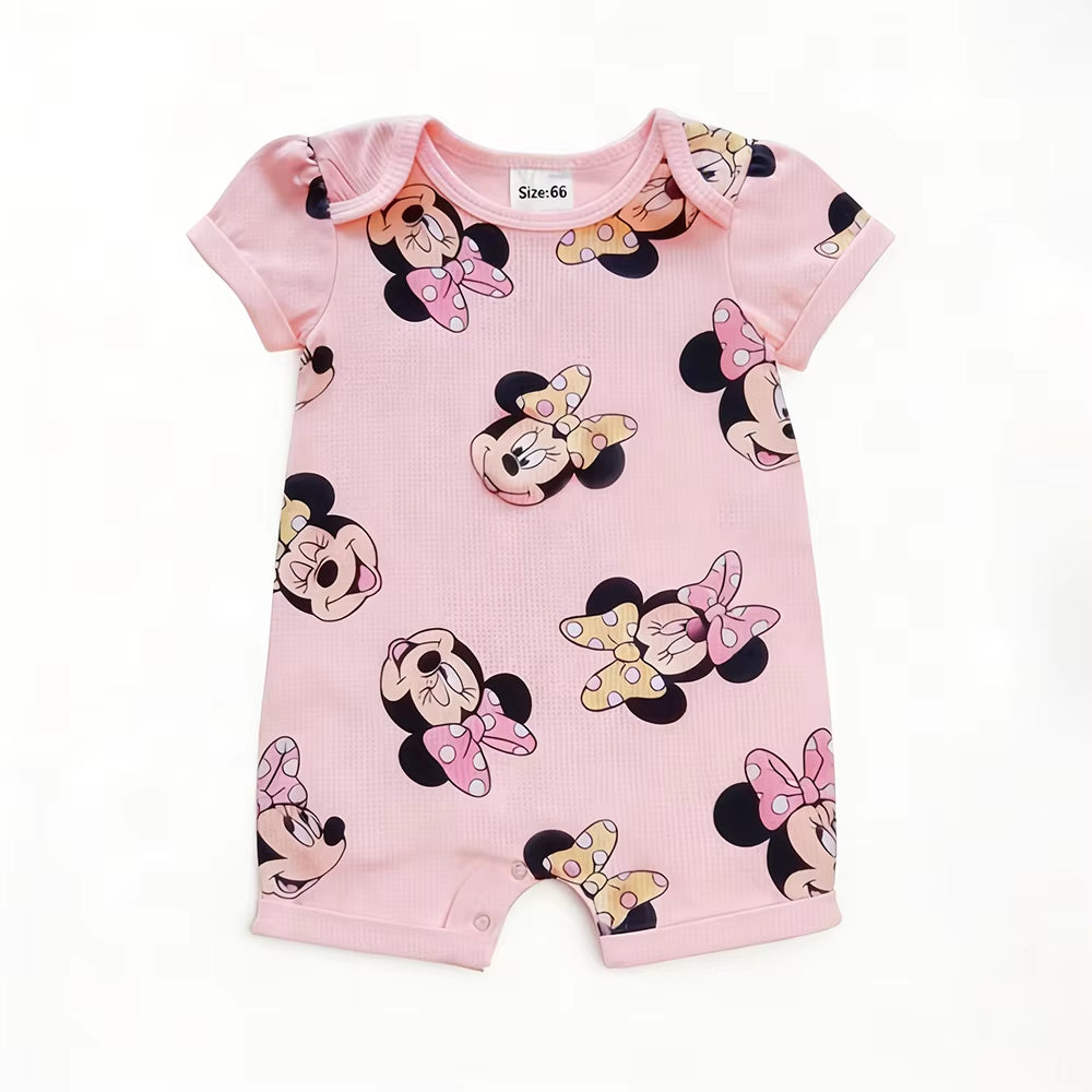Newborn Baby Clothes Jumpsuit Cartoon Girl Boy Short Sleeve One-Piece Clothes Toddler Costume Romper Infant Onesie
