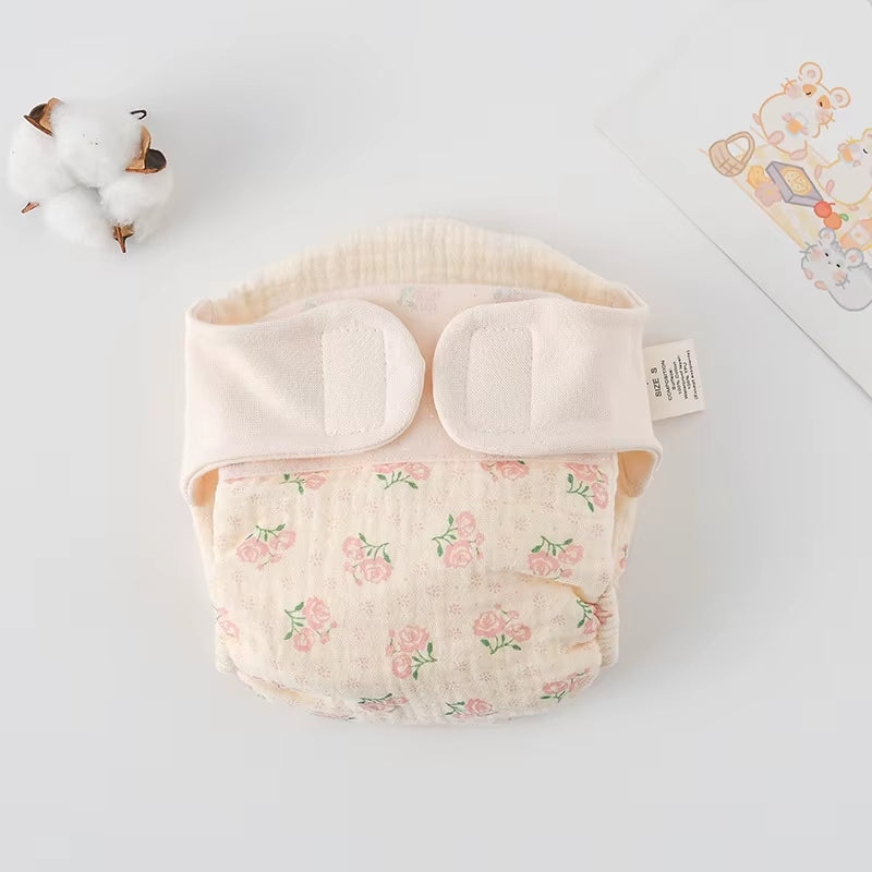 New Summer Cotton Baby Reusable Taped Diaper Cartoon Baby Training Pants Infant Shorts Nappies Panties Changing Underwear Cloth