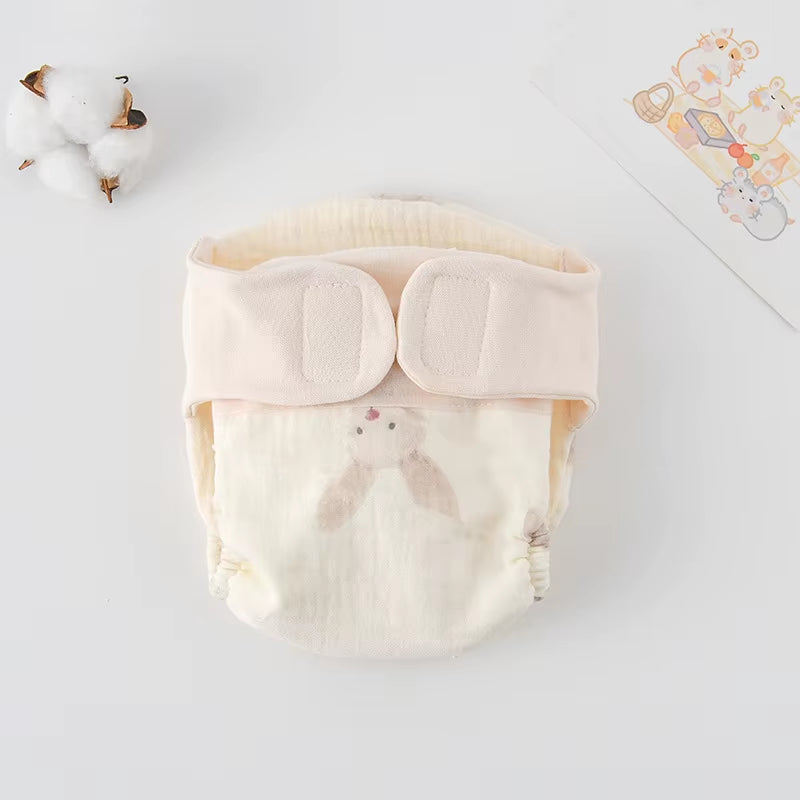 New Summer Cotton Baby Reusable Taped Diaper Cartoon Baby Training Pants Infant Shorts Nappies Panties Changing Underwear Cloth