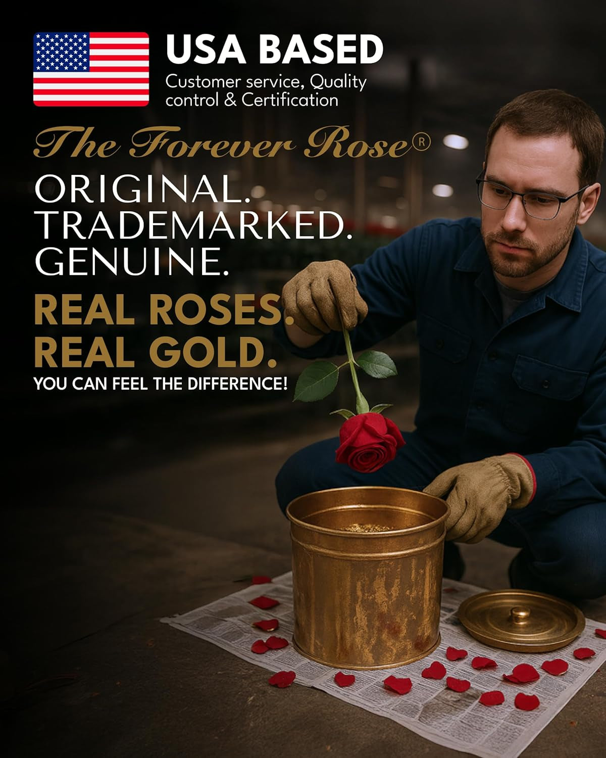 24K Gold Dipped Real Rose – Handmade, Long-Lasting Preserved Flower in Gold Gift Box – Romantic Gift for Anniversary, Valentine'S Day, Mother'S Day, Birthday, Wedding, Wife, Girlfriend