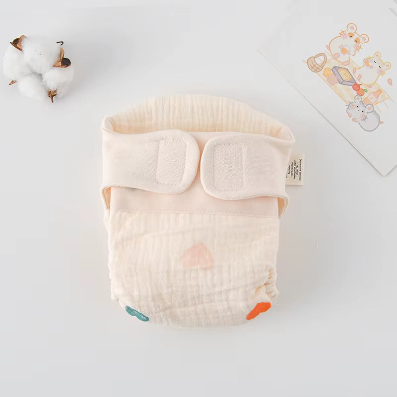 New Summer Cotton Baby Reusable Taped Diaper Cartoon Baby Training Pants Infant Shorts Nappies Panties Changing Underwear Cloth