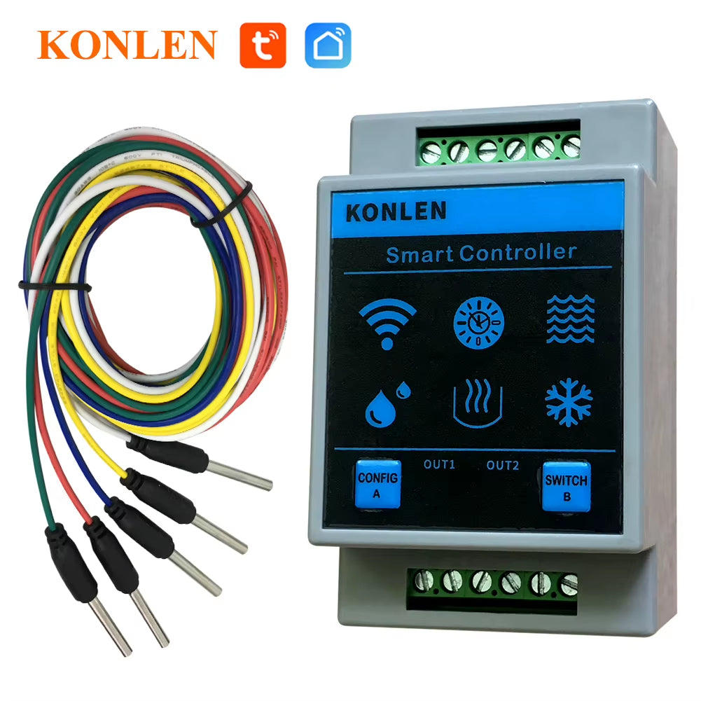 Tuya Water Level Sensor WIFI Smart Home Leakage Flood Alarm Controller Meter Pool Vape Tank Flow Detector Leak Protection