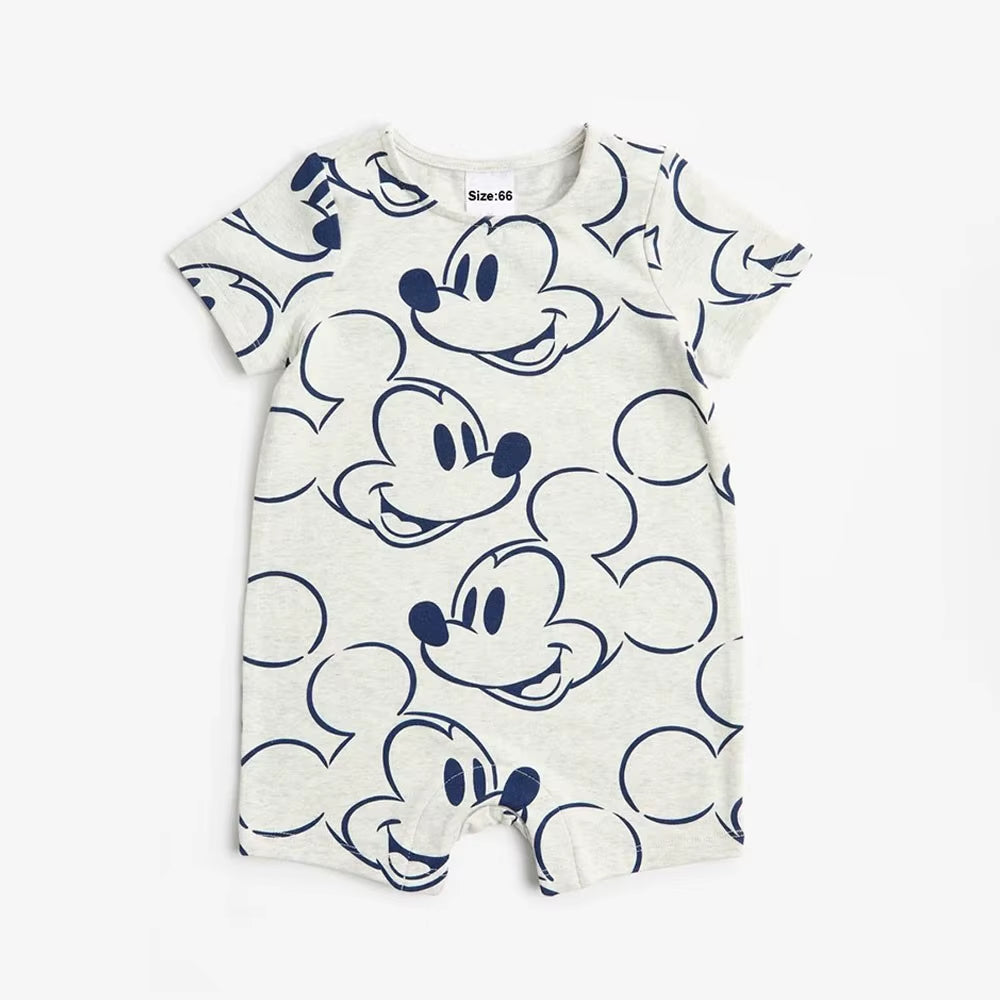 Newborn Baby Clothes Jumpsuit Cartoon Girl Boy Short Sleeve One-Piece Clothes Toddler Costume Romper Infant Onesie