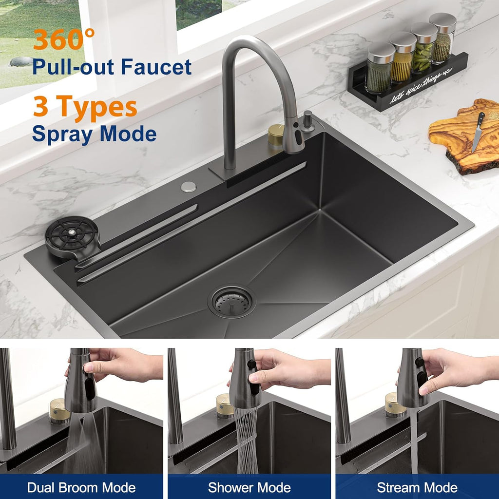 Waterfall Smart Kitchen Sink