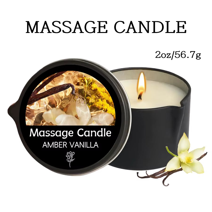Massage Oil Candle,For Stress Relief and Skin Moisturizing,Scented Candles Aromatherapy SM Product Spa Essentials,Luxury Candles