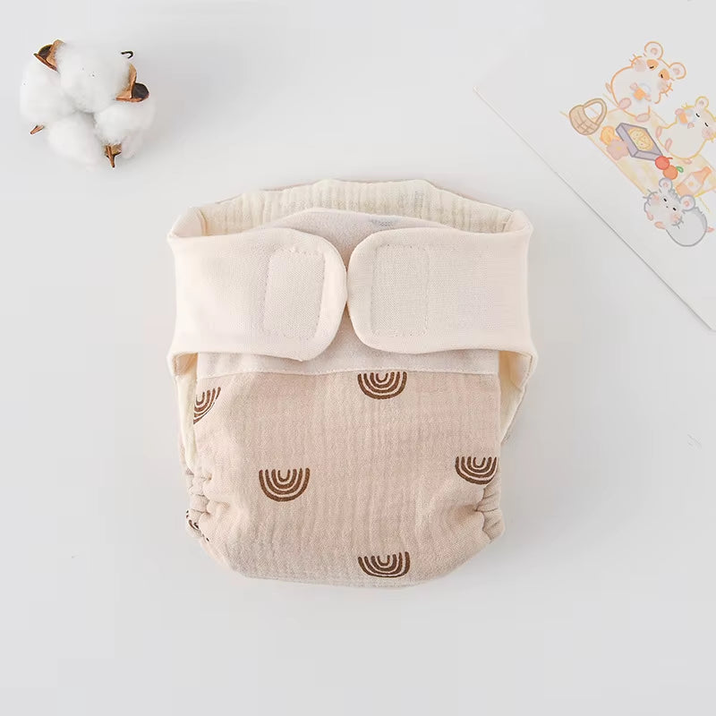 New Summer Cotton Baby Reusable Taped Diaper Cartoon Baby Training Pants Infant Shorts Nappies Panties Changing Underwear Cloth