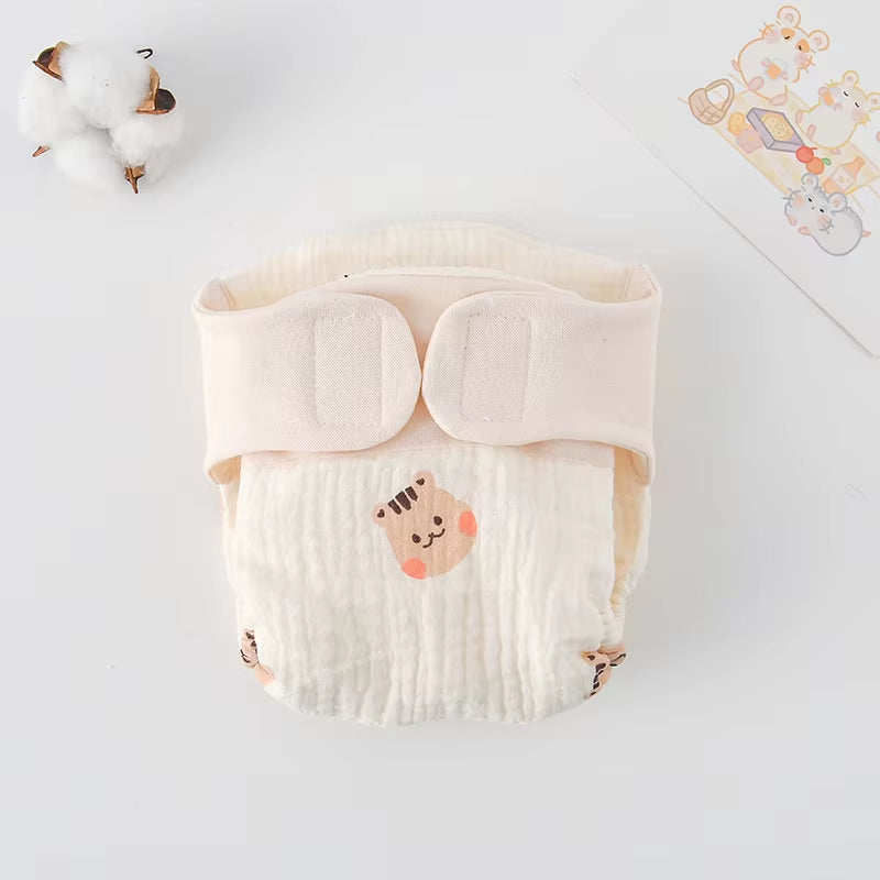 New Summer Cotton Baby Reusable Taped Diaper Cartoon Baby Training Pants Infant Shorts Nappies Panties Changing Underwear Cloth