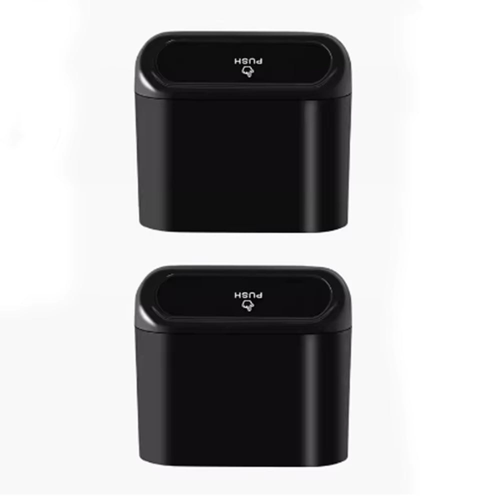Car Grab Bins Suspended Car Trash Can Trash Dustbin Organizer Black Pink White ABS Square Press-Fit Trash Can/Bag
