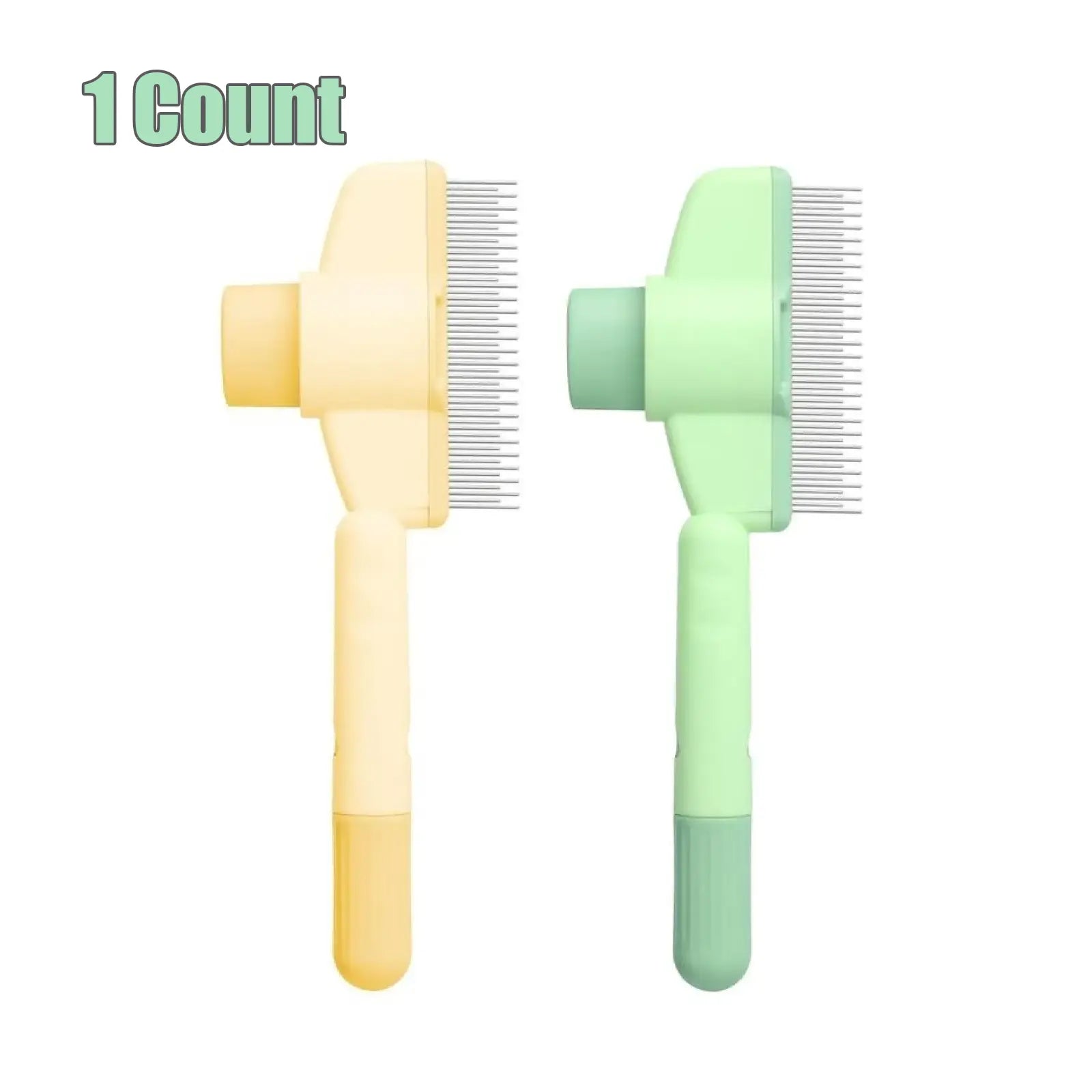 2-Pack Pet Hair Removal Comb Self-Cleaning Pet Comb for Dogs & Cats – Dual-Length Stainless Steel Teeth for Shedding, Tangles & Flea Removal | Easy-Clean Grooming Tool for Short &Long Hair, Ideal for Cats, Dogs & Small Pets.