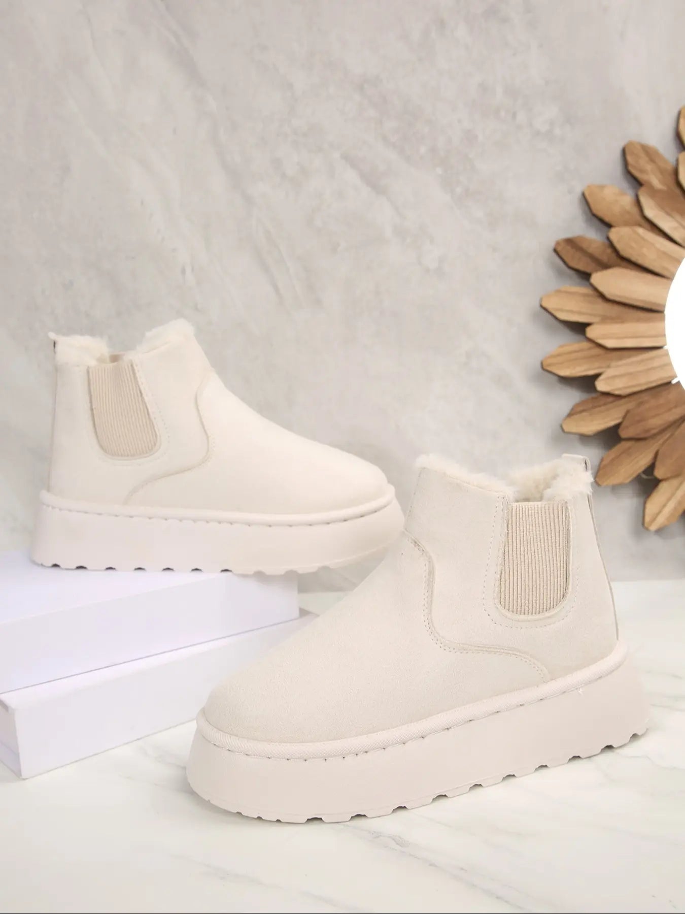 Women'S Stylish Warm Snow Boots, Comfortable Thick Sole Non-Slip Fashionable Durable Essential for Winter, Ideal for Daily Outings, Winter Warm Shoes