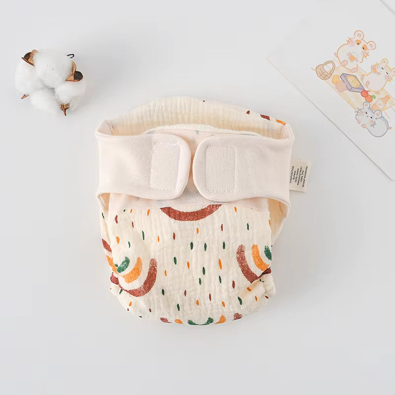 New Summer Cotton Baby Reusable Taped Diaper Cartoon Baby Training Pants Infant Shorts Nappies Panties Changing Underwear Cloth