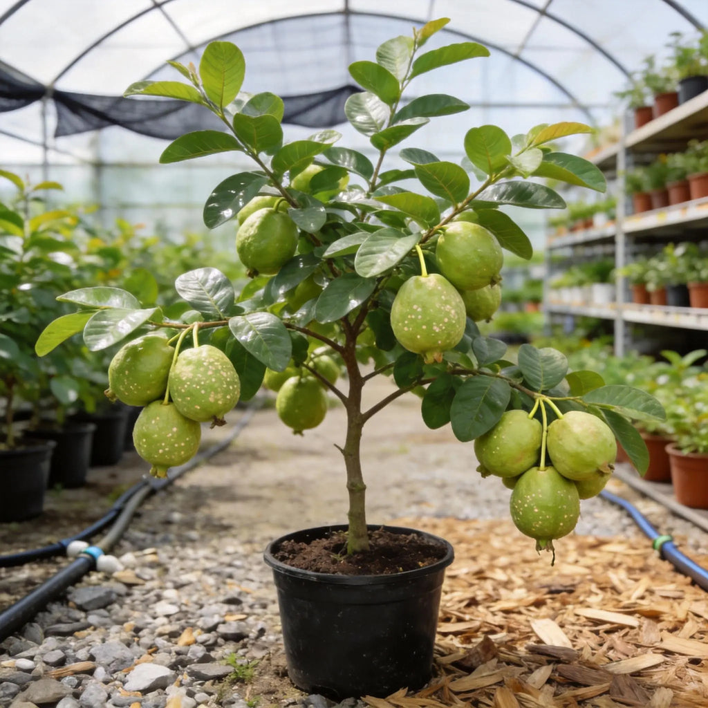 Guava Tree Sapling | Live Fruit Plant for Potted, Greenhouse & Outdoor Gardens | Easy to Grow, Fast Fruiting, Ideal for Home Gardeners & Fruit Tree Enthusiasts