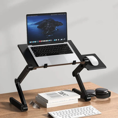 Elevate Your Comfort with the Adjustable Portable Aluminum Laptop Desk - Perfect for Bed, Couch, or Office!