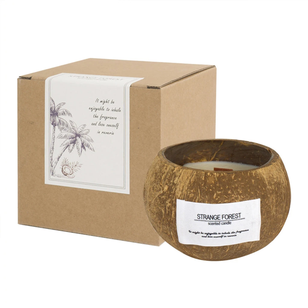 Indulge in Serenity: Coconut Shell Aromatherapy Candle with Essential Oil Fragrance - Your Premium Plant Wax Home Companion