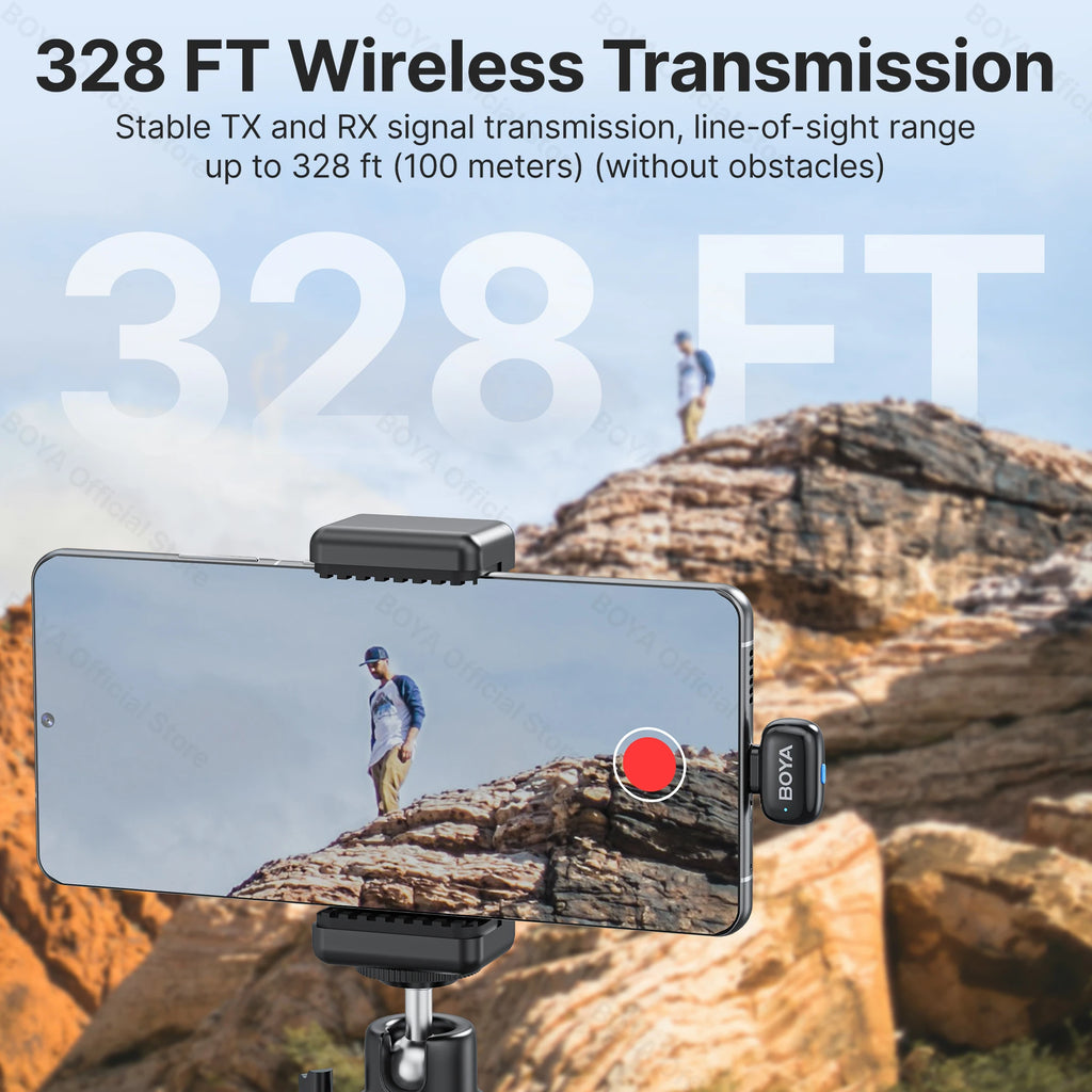 Experience Crystal Clear Audio with the Mini Wireless Lavalier Microphone for iPhone, iPad, and Android - Perfect for Live Broadcasts, Vlogs, and More!