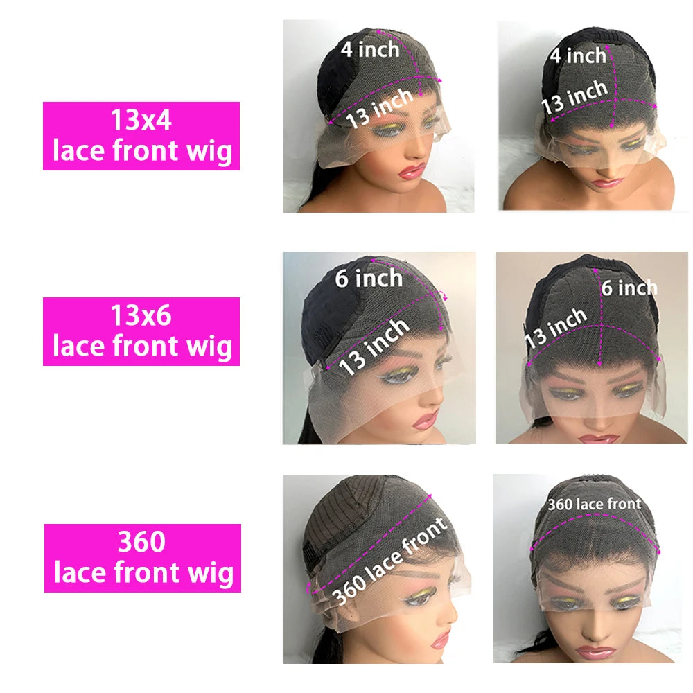 Transform Your Look with Our Luxurious 40 Inch Body Wave 13X6 HD Lace Frontal Wig - Perfect for Black Women, Pre-Plucked Brazilian Hair!