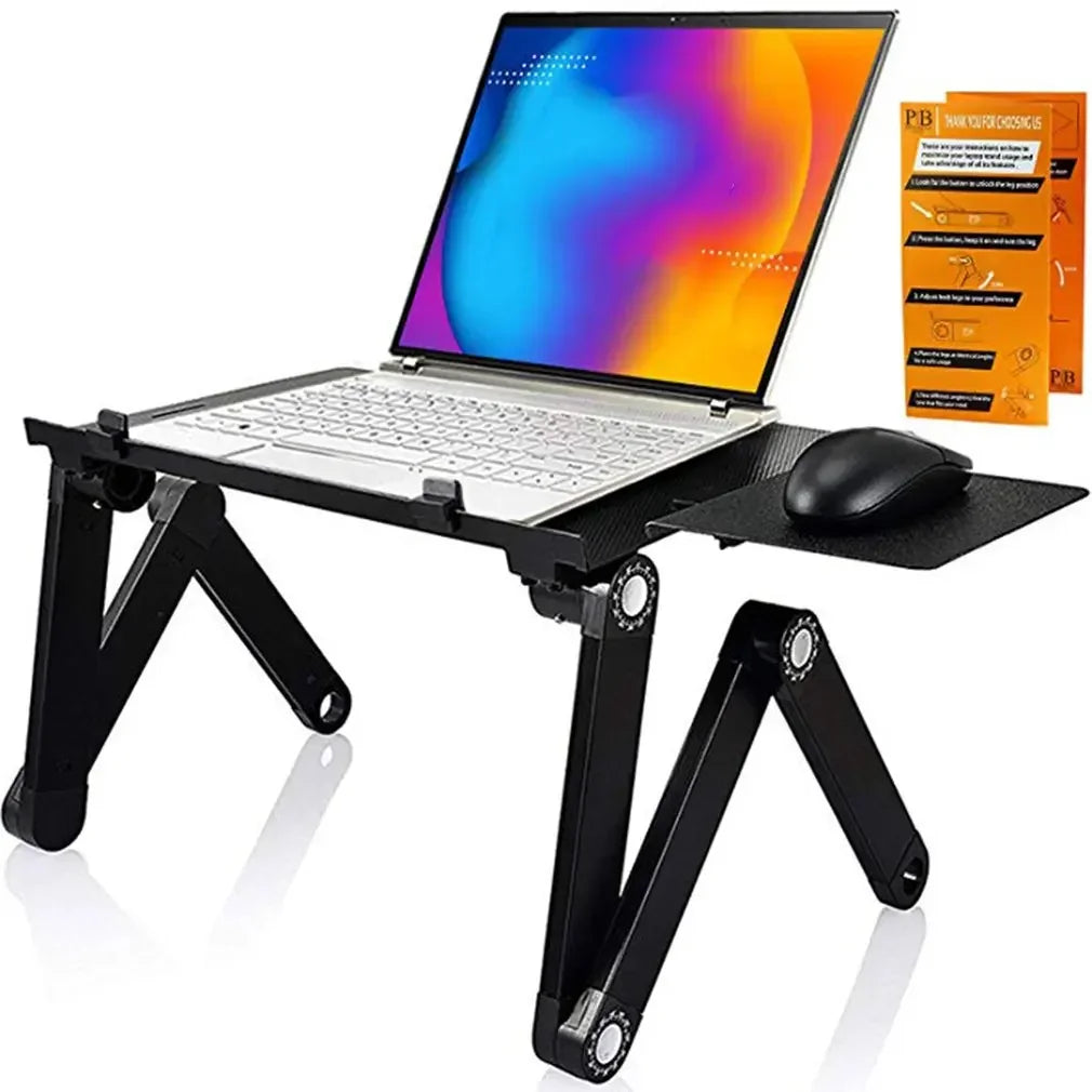 Elevate Your Comfort with the Adjustable Portable Aluminum Laptop Desk - Perfect for Bed, Couch, or Office!
