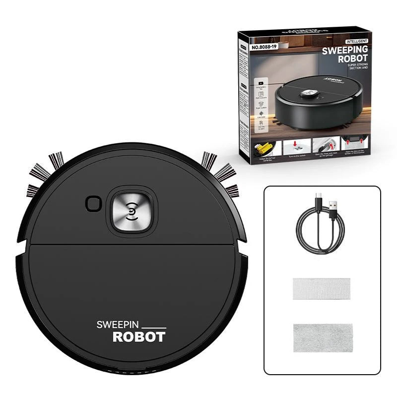 Revolutionary 3-in-1 Low Noise Mini Sweeping Robot for Effortless Cleaning - Fully Automatic Vacuum and Mop Machine 2026