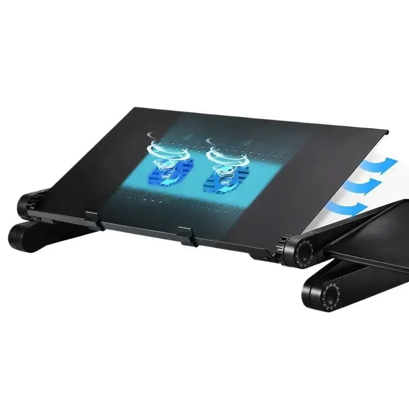 Elevate Your Comfort with the Adjustable Portable Aluminum Laptop Desk - Perfect for Bed, Couch, or Office!