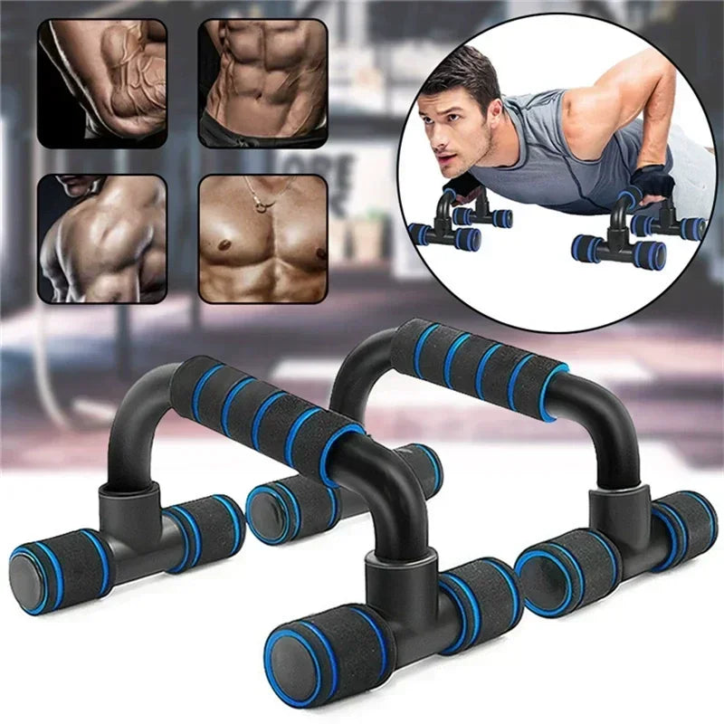 Elevate Your Workout with the GYM Non-Slip H-Shaped Push Up Bars - Perfect for Arm and Chest Strength Training at Home - Set of 2