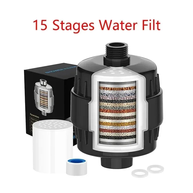 Transform Your Shower Experience with Our 15/20 Stages High Output Water Filter – Eliminate Chlorine, Fluoride, and Heavy Metals for Healthier Skin and Hair!