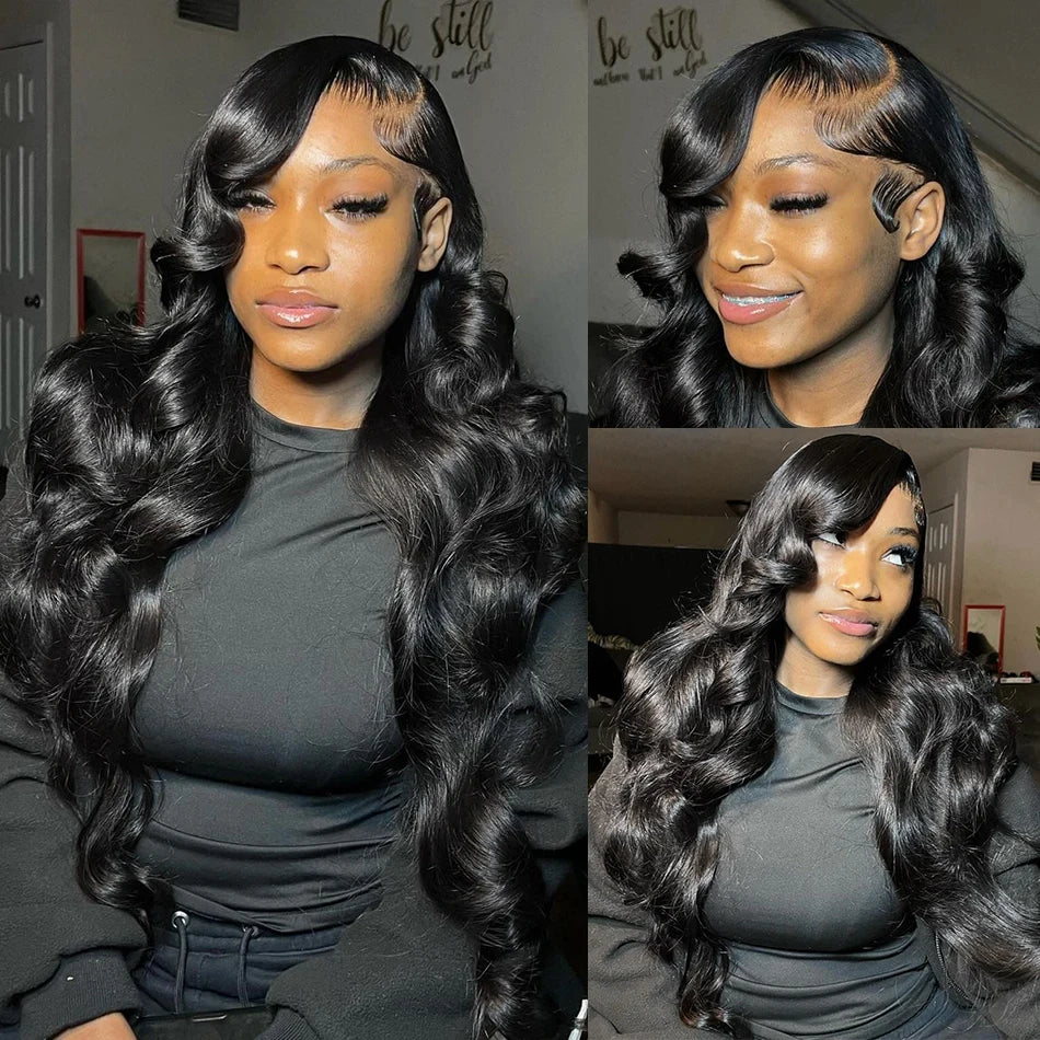 Transform Your Look with Our Luxurious 40 Inch Body Wave 13X6 HD Lace Frontal Wig - Perfect for Black Women, Pre-Plucked Brazilian Hair!