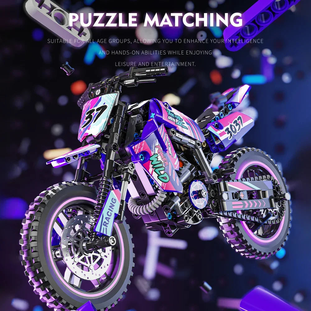 Build Your Own Adventure: Creative Motorcycle Toy Building Block Set for All Ages - Perfect STEM Construction Kit for Boys, Girls, and Collectors!
