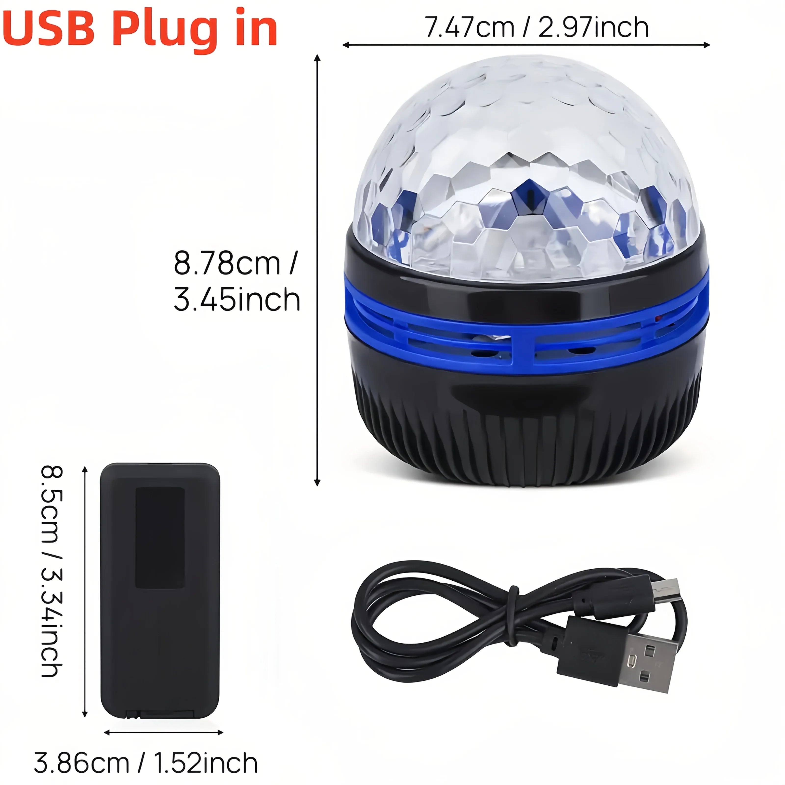 1Pc Vibrant Water Ripple LED Projection Light,Remote Control,Usb-Powered,Rgb Atmosphere Projector for Bedroom,Home Theater Decor