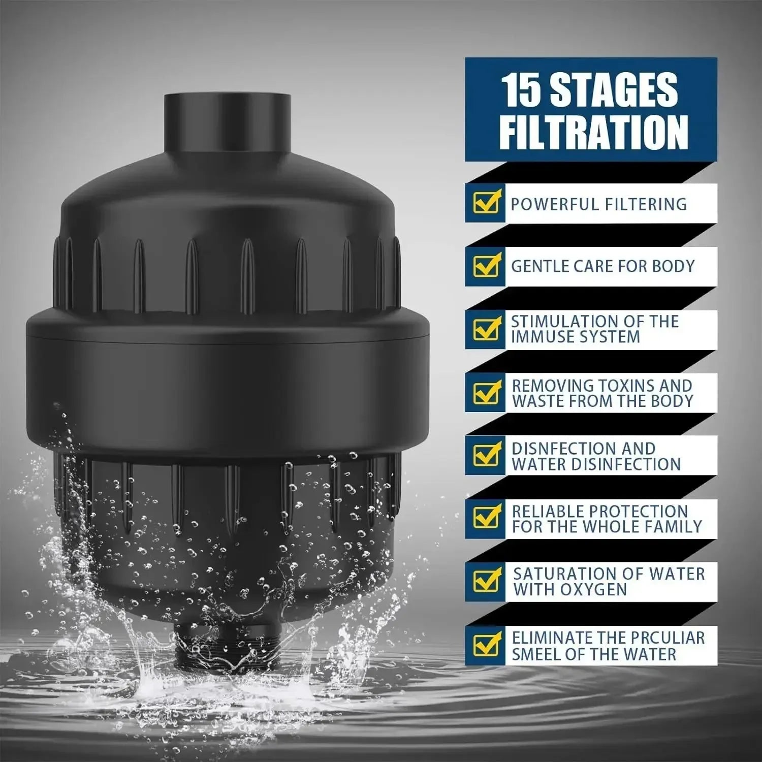 Transform Your Shower Experience with Our 15/20 Stages High Output Water Filter – Eliminate Chlorine, Fluoride, and Heavy Metals for Healthier Skin and Hair!