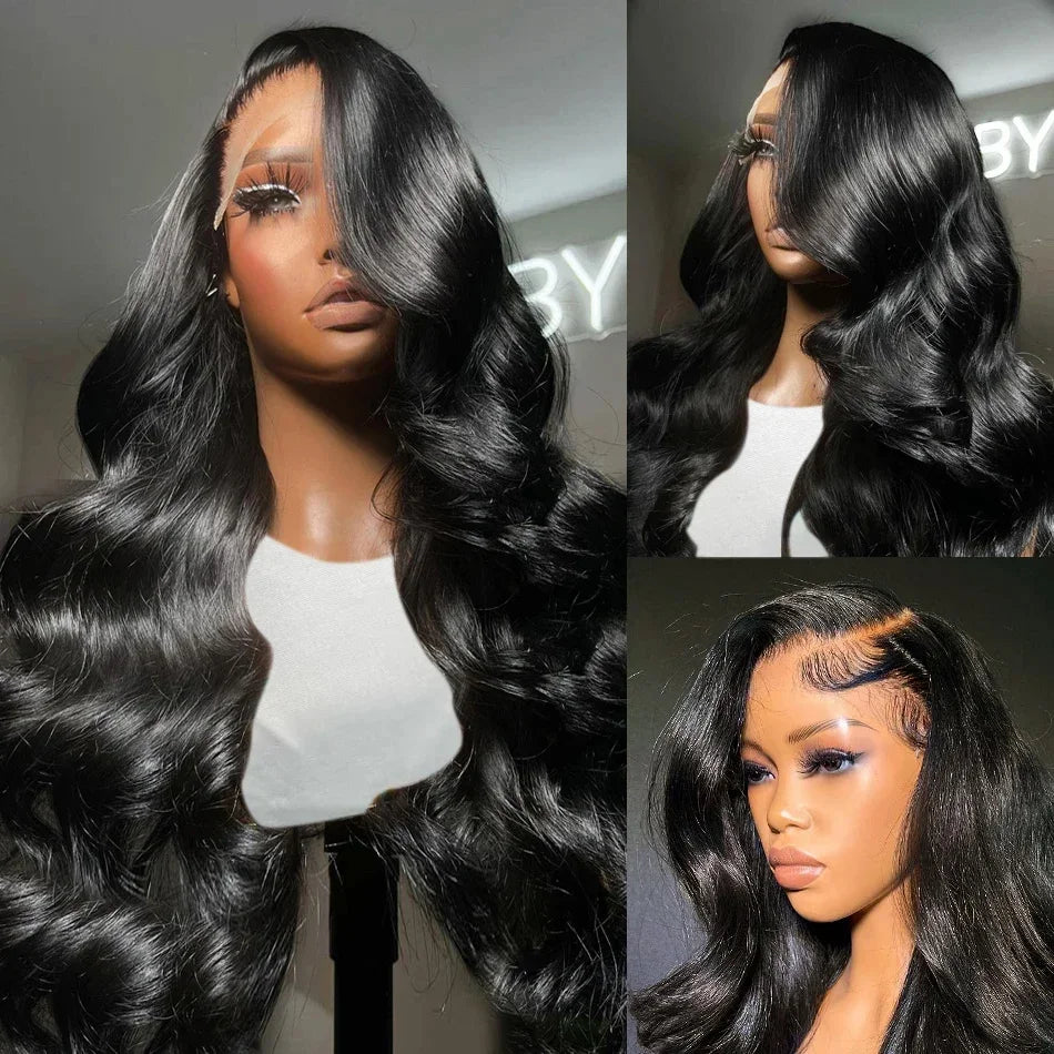 Transform Your Look with Our Luxurious 40 Inch Body Wave 13X6 HD Lace Frontal Wig - Perfect for Black Women, Pre-Plucked Brazilian Hair!