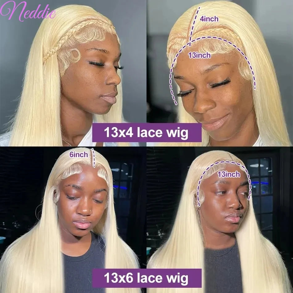 Blonde Wig Straight 613 Hd Lace Frontal Wig 13X6 13X4 Transparent Brazilian Straight Lace Front Wigs 30 Inch Human Hair