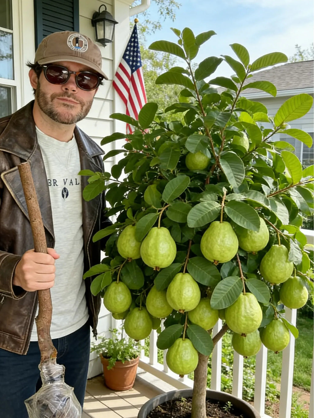 Guava Tree Sapling | Live Fruit Plant for Potted, Greenhouse & Outdoor Gardens | Easy to Grow, Fast Fruiting, Ideal for Home Gardeners & Fruit Tree Enthusiasts