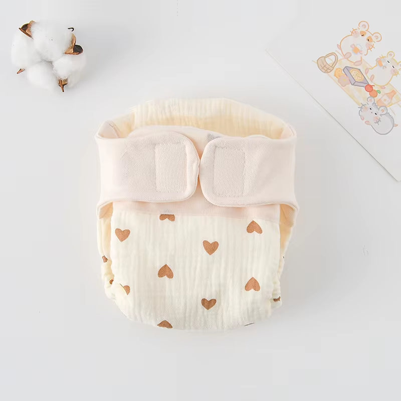 New Summer Cotton Baby Reusable Taped Diaper Cartoon Baby Training Pants Infant Shorts Nappies Panties Changing Underwear Cloth