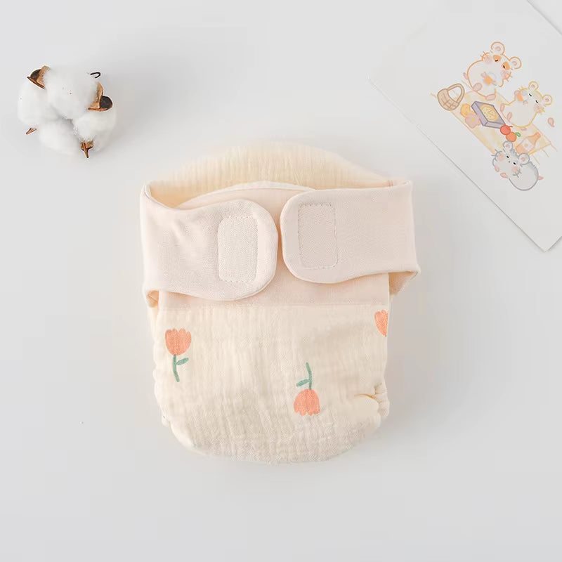 New Summer Cotton Baby Reusable Taped Diaper Cartoon Baby Training Pants Infant Shorts Nappies Panties Changing Underwear Cloth