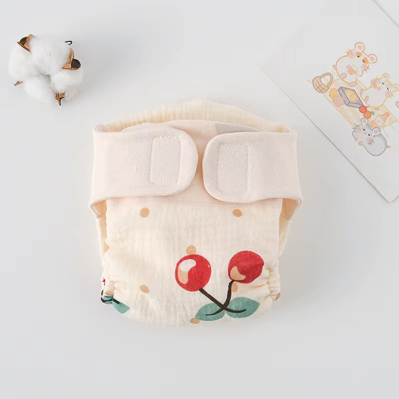 New Summer Cotton Baby Reusable Taped Diaper Cartoon Baby Training Pants Infant Shorts Nappies Panties Changing Underwear Cloth