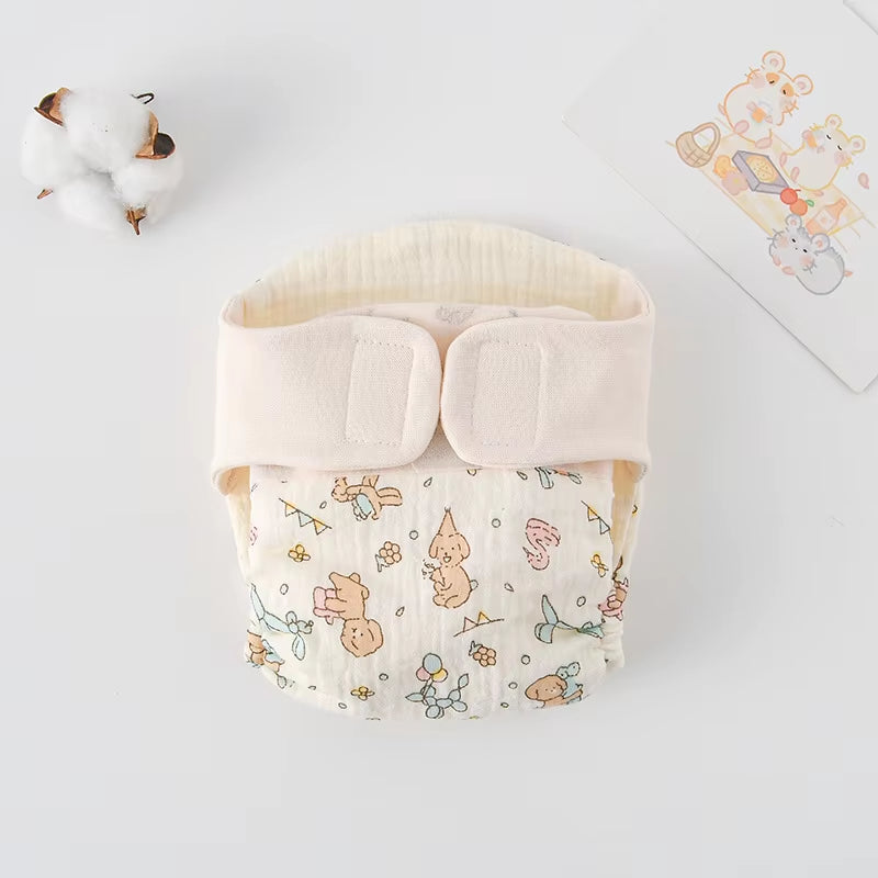 New Summer Cotton Baby Reusable Taped Diaper Cartoon Baby Training Pants Infant Shorts Nappies Panties Changing Underwear Cloth