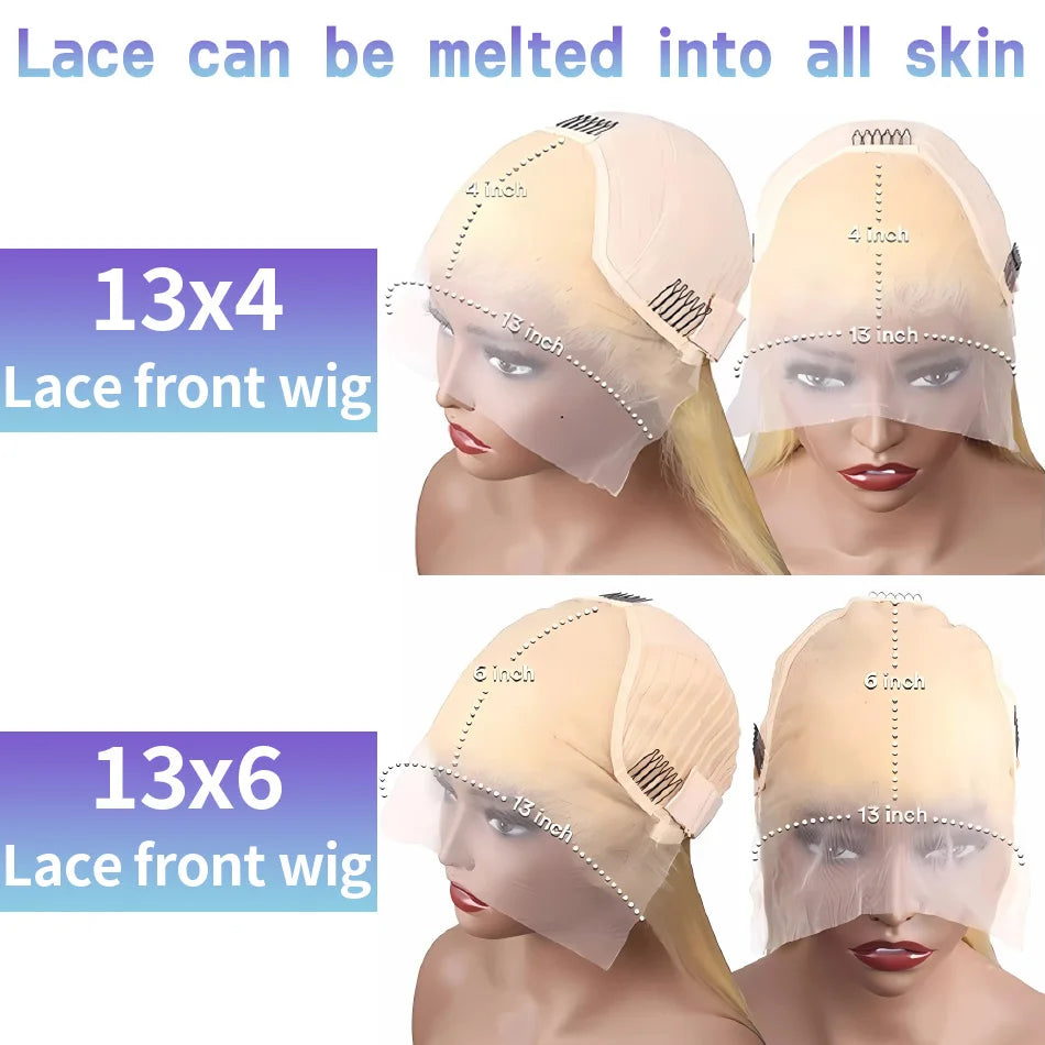 Blonde Wig Straight 613 Hd Lace Frontal Wig 13X6 13X4 Transparent Brazilian Straight Lace Front Wigs 30 Inch Human Hair