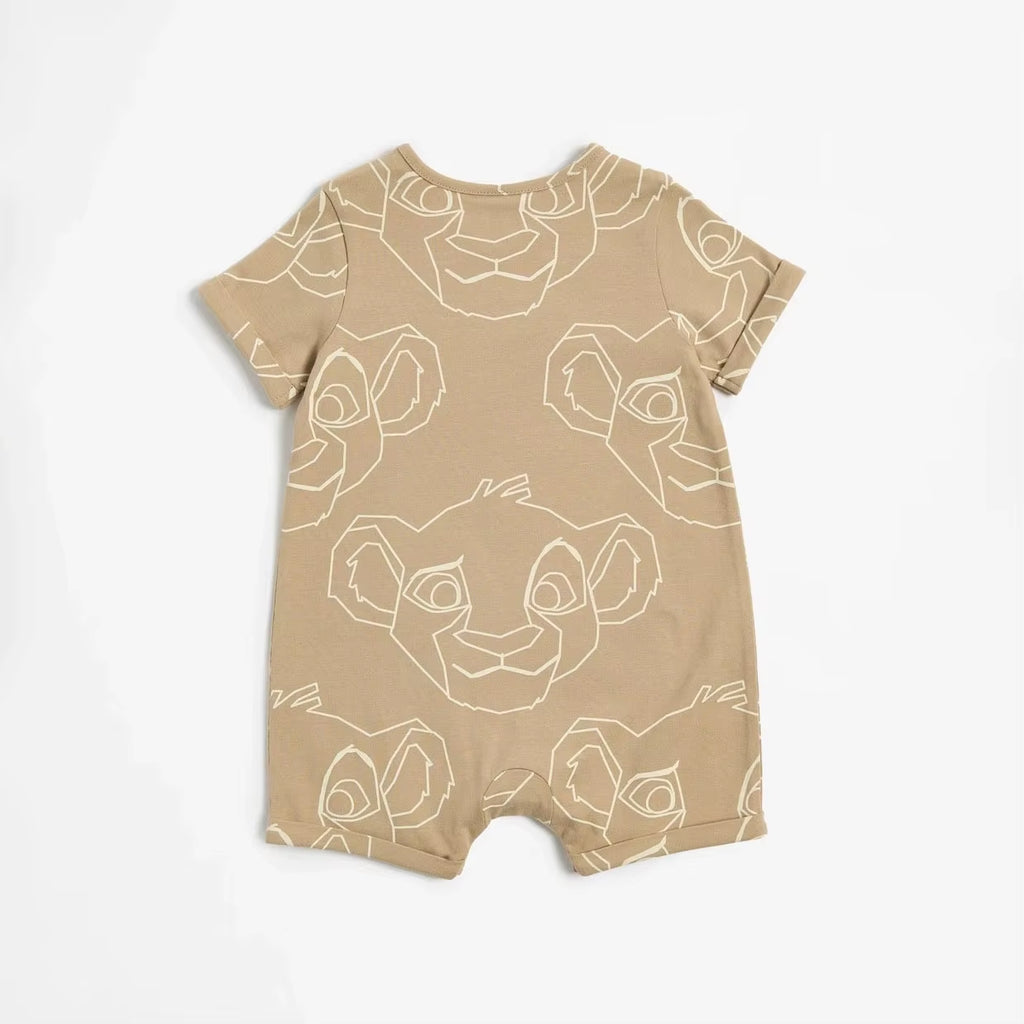 Newborn Baby Clothes Jumpsuit Cartoon Girl Boy Short Sleeve One-Piece Clothes Toddler Costume Romper Infant Onesie
