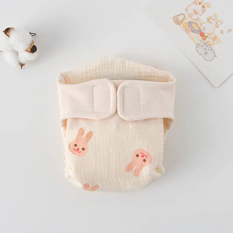 New Summer Cotton Baby Reusable Taped Diaper Cartoon Baby Training Pants Infant Shorts Nappies Panties Changing Underwear Cloth