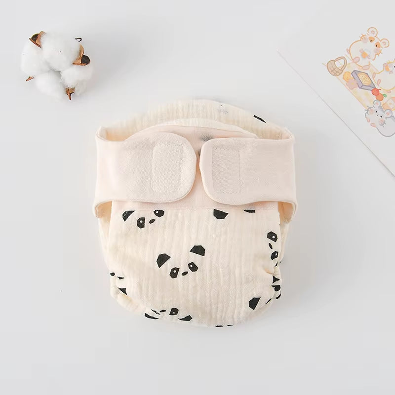 New Summer Cotton Baby Reusable Taped Diaper Cartoon Baby Training Pants Infant Shorts Nappies Panties Changing Underwear Cloth