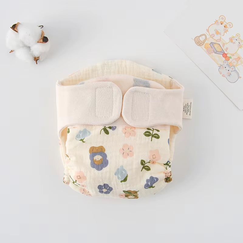 New Summer Cotton Baby Reusable Taped Diaper Cartoon Baby Training Pants Infant Shorts Nappies Panties Changing Underwear Cloth